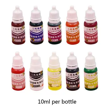 

10 Pcs/set Resin Pigments Highly Concentrated Oily Colorant DIY Crafts Jewelry Crystal Epoxy Color Paint