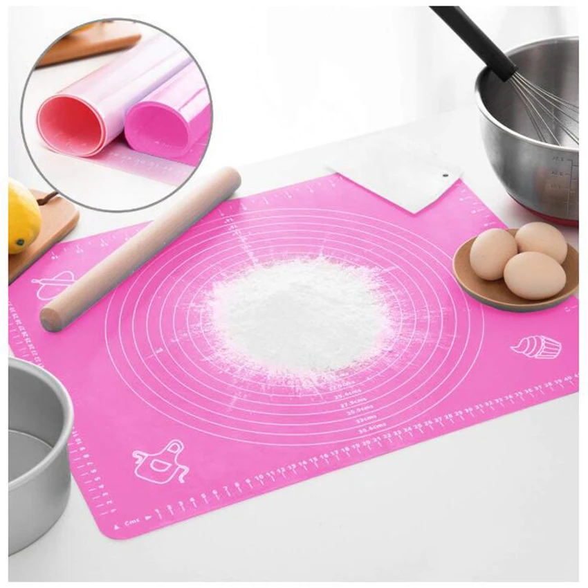 Silicone Baking Mat for Rolling Pastry Dough with Measurements Non