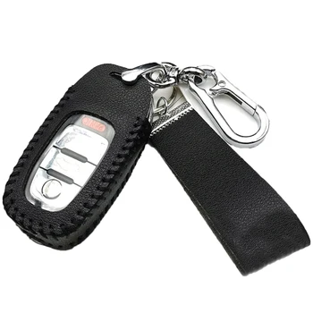 

Leather Car Smart Key Bag Cover Fob Case Shell For Audi A1 A3 A4 A5 A6 A7 A8 Quattro Q3 Q5 Q7 2009 2010 2011 2012 2013 2014 2015