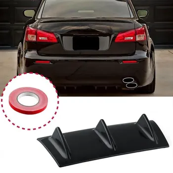 

Shark Fin Spoiler Chassis Diffuser Spoiler Universal Rear Bumper Deflector Car Body Kits Auto Parts ABS 3 Wings Replaceable