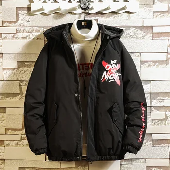 

2019 Autumn And Winter New Korean Men's Thick Warm Short White Duck Trend Casual Harajuku Loose Down Jacket