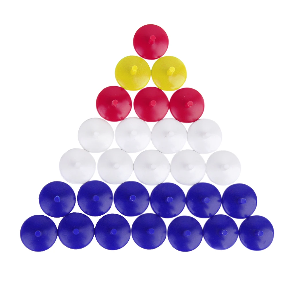 50 шт. гольф маркер местоположения плоский круглый пластиковый мяч для гольфа разноцветные маркеры