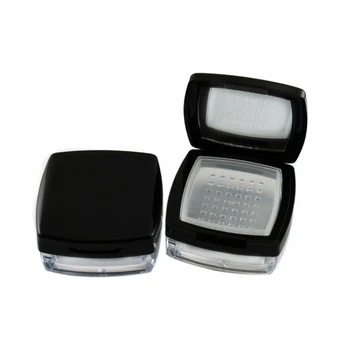 

High Quality Empty Square Cosmetic Loose Powder Pot Refillable Portable DIY Travel Loose Powder Sifter Jar Container