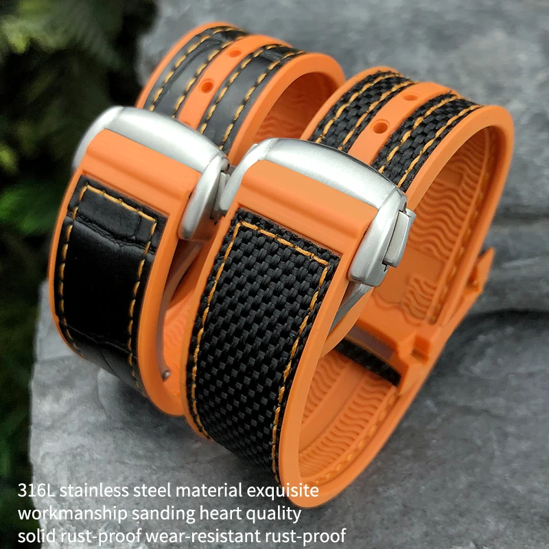 Horlogeband 20mm siliconen roze Horlogeband 20mm siliconen roze