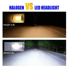 2x H7 светодиодный лампы для фар конверсионный комплект Hi/Lo луч 55 Вт 8000лм 6000 К 12-24 В