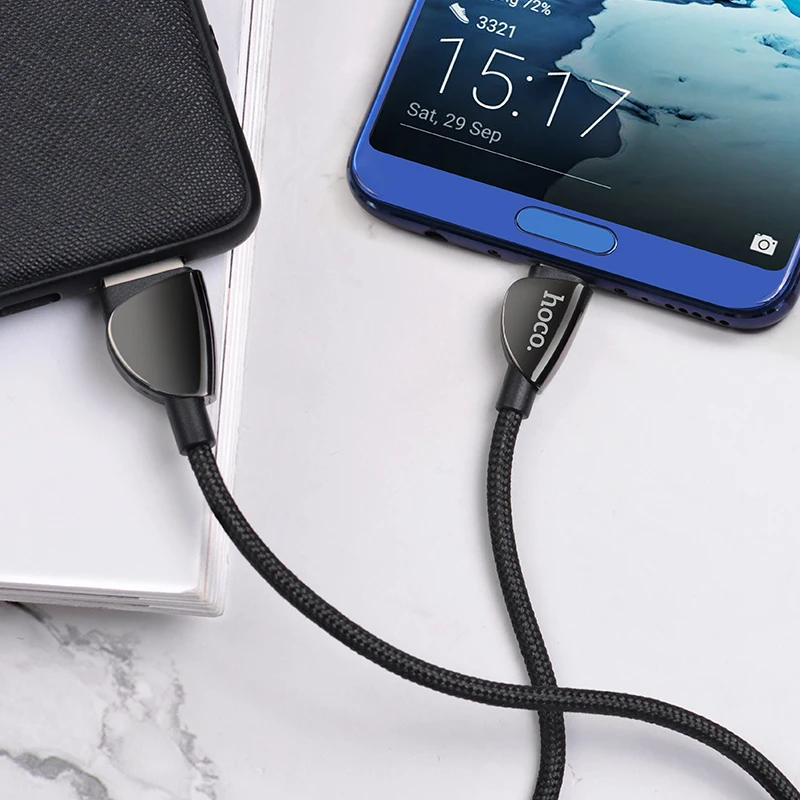 HOCO U62 27 шт./лот 1,2 м нейлоновый USB двусторонний кабель для iPhone кабель Micro кабель для samsung USB кабель зарядное устройство провод