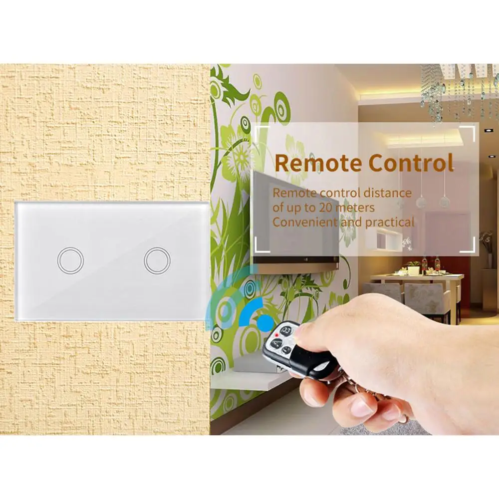 

US Wireless Remote Control Touch Switch Control for Home Smart Sensor Switch Light Controller Smartphone interruptor Switch