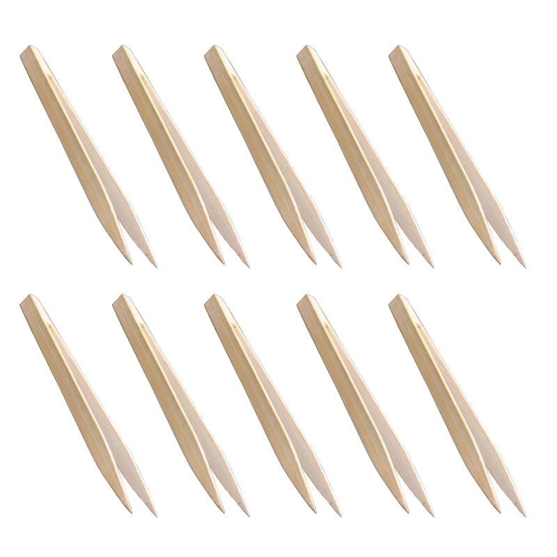 Wooden Tea Clip Bamboo Kitchen Salad Food Toast Tong Tweezer Bacon Sugar Ice Tea Utensil Teaware Accessories 10pcs bamboo tea accessories wooden food tongs bamboo tongs tea bag tongs