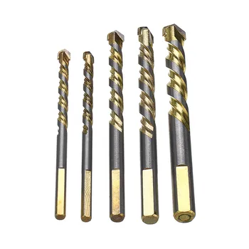 

5pcs 6/6/8/10/12mm Carbide Tipped Drill Bit Set for Masonry Ceramic Tile Wood Metal Concrete Stainless Steel Hole Saw Cutter