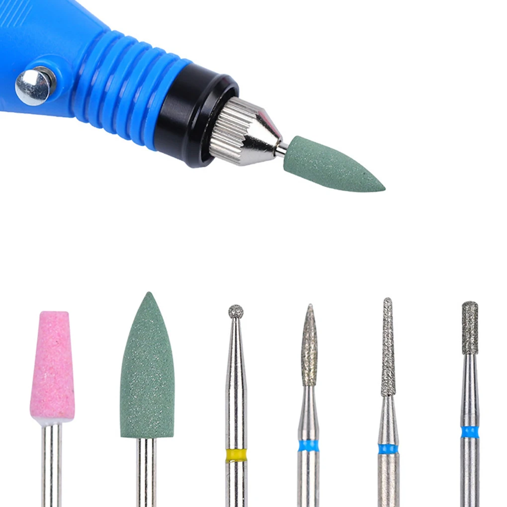 

6 Pcs/Set Silicon Nail Drill Bit Milling Cutter For Manicure Pedicure Rotary Nail Grinder Bits Set Tools Nail Art Accessories