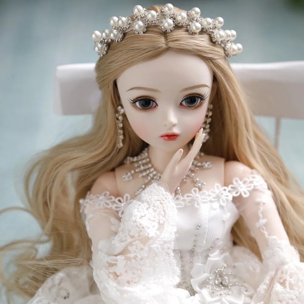 

1/3 BJD Lifelik Girl Dollse Dress Up Princess Handmade Makeup 60cm BJD sd Simulation Joint Girl Doll Full Set Doll For Girl Gift