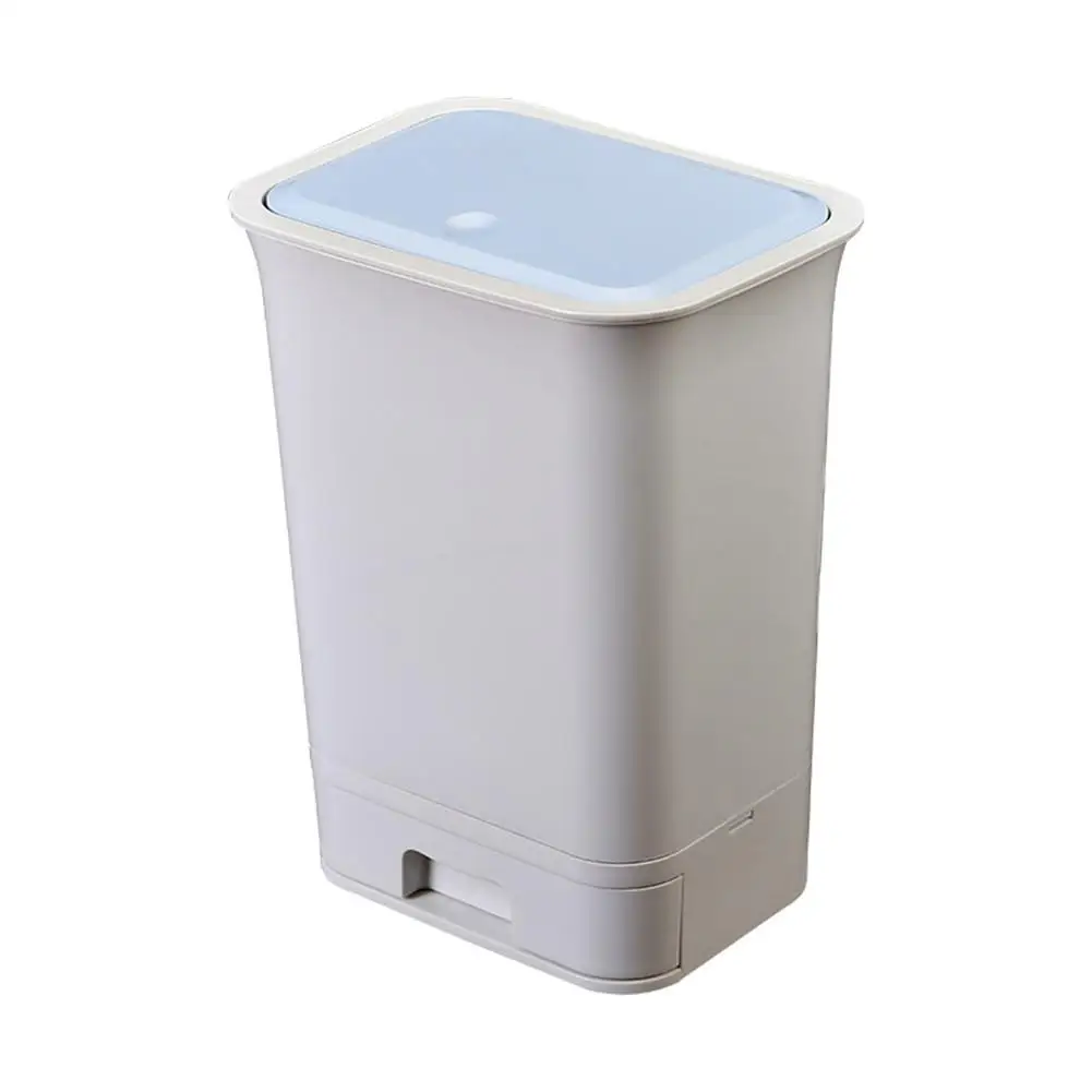 18L Trash Can with Drawer Double Layer Dry Wet Sorting Bin for Kitchen Living Room Bathroom Toilet Storage Waste | Дом и сад