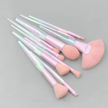 

10pcs Cone-shaped Transparent Matte Makeup Brush Kit Eyeshadow Eyebrow Lip Brush Blush Brush Set Professional Hot Selling