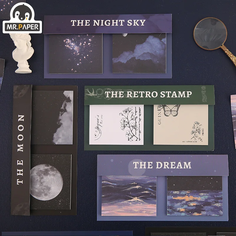 Mr.Paper 4 Designs 40pcs Fantasy Sky Universe planet Memo Pad Deco Sticky Notes Notepad Diary Creative Self-Stick Note Memo Pad
Mr.Paper 4 Designs 40pcs Fantasy Sky Universe planet Memo Pad Deco Sticky Notes Notepad Diary Creative Self-Stick Note Memo Pad