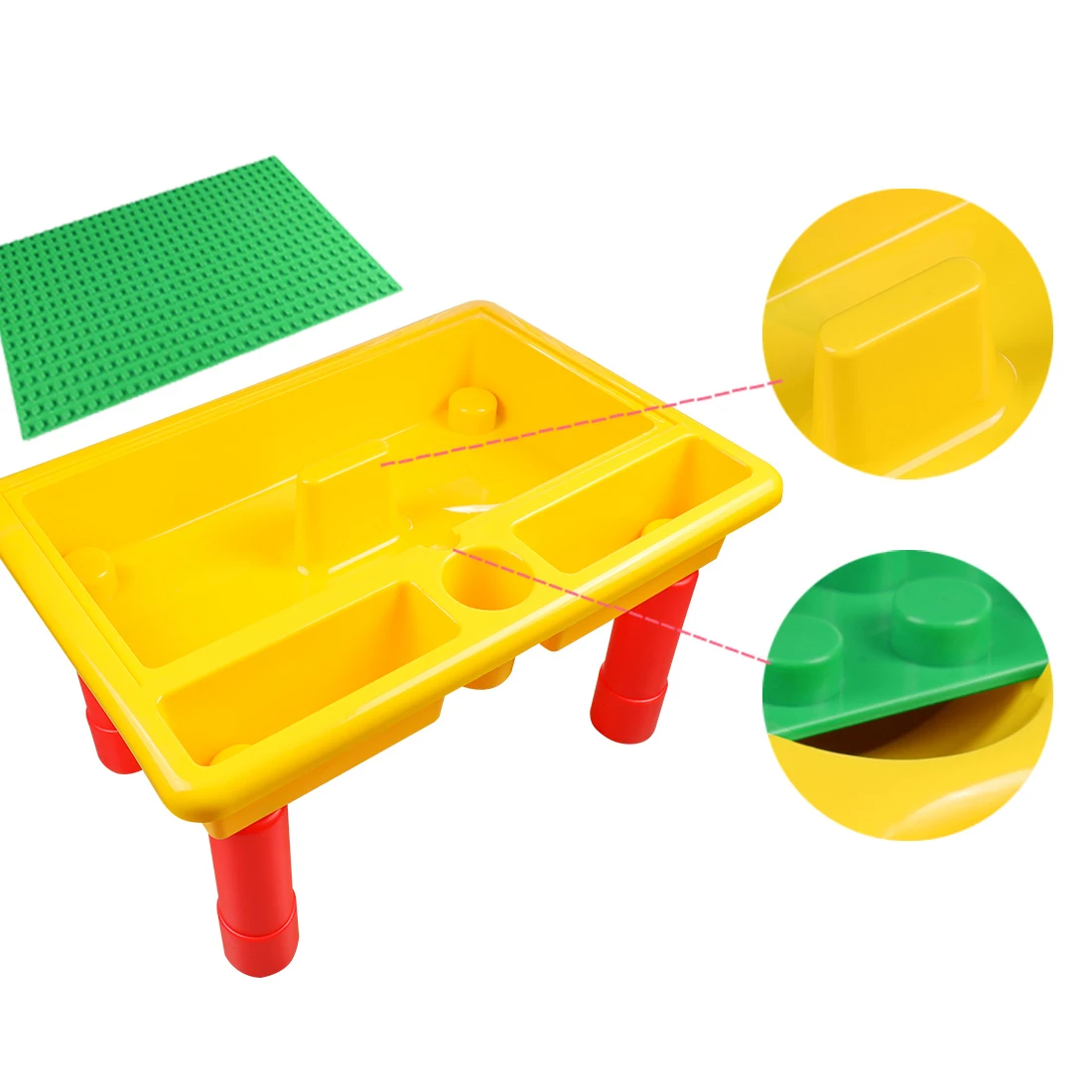  Children Large Particles Multi-Functional Portable Table Building Blocks Study Table Early Educatio
