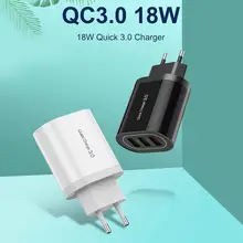 18 Вт QC3.0 зарядное устройство 3,0 USB быстрая зарядка US/EU настенное зарядное устройство для мобильного телефона черный/белый адаптер для iPhone XS Max для Xiaomi