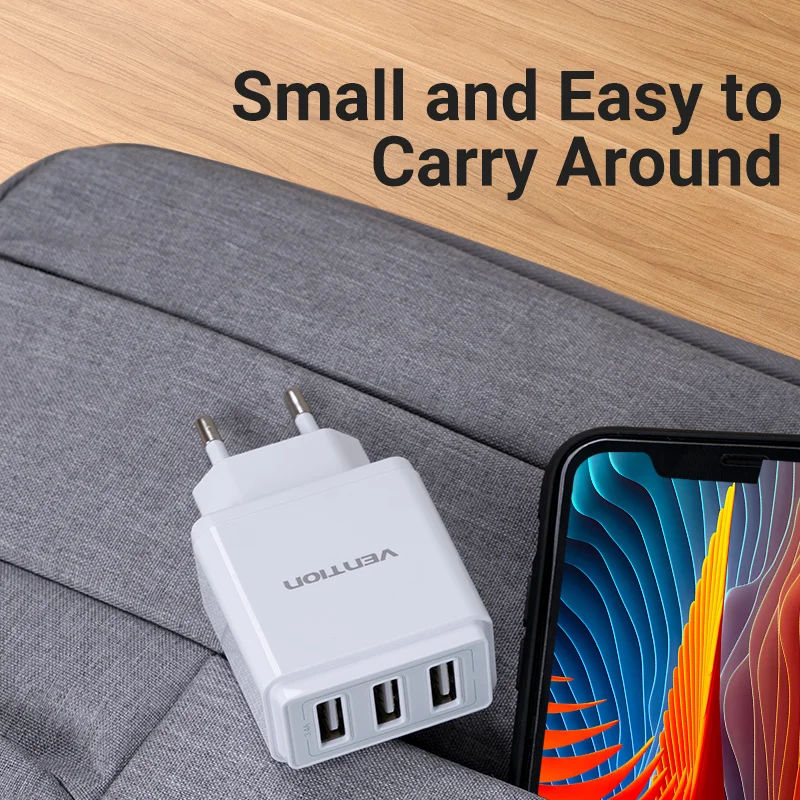 Vention 5V 3.4A USB зарядное устройство для iphone 11Pro 8 7 быстрый мобильный телефон Huawei Mate 30
