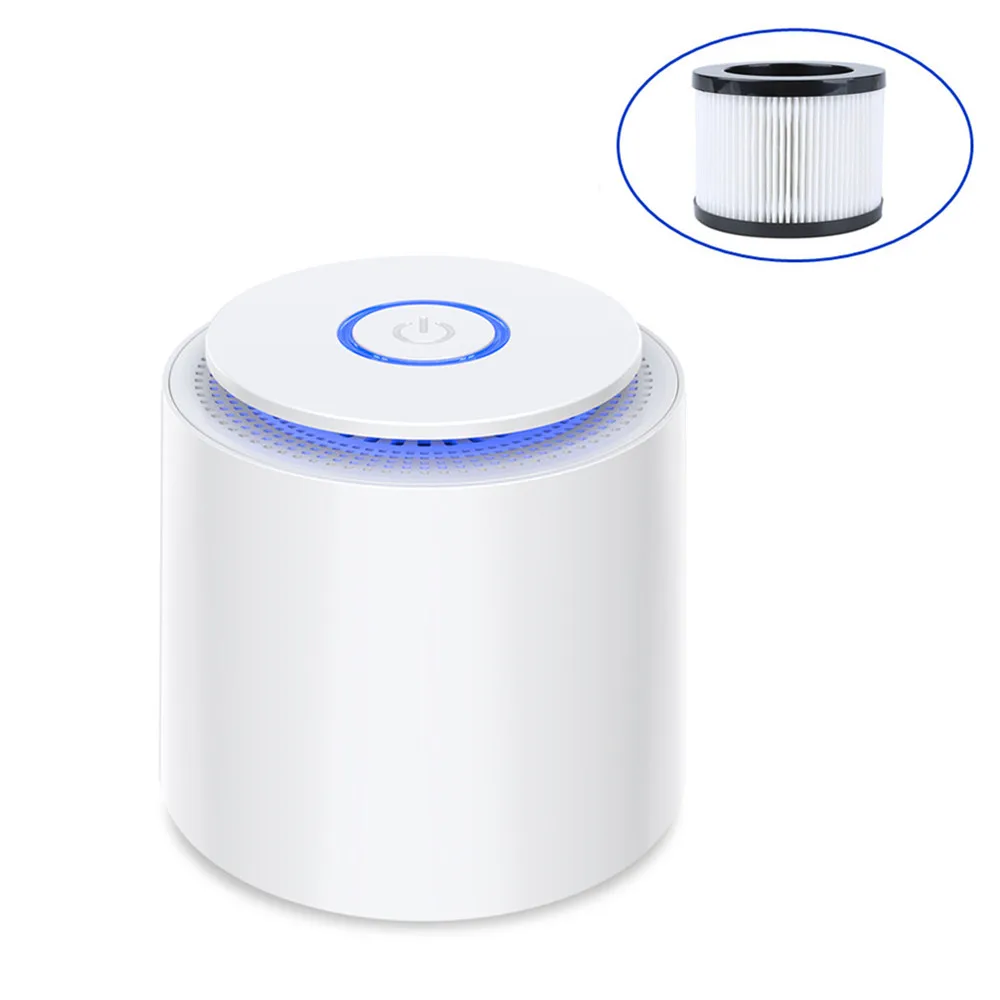 

Home Office Air Purifier 2 Modes Portable USB Charging LED Night Light HEPA Filter Fragrant Air Cleaner For Sterilize Dust Smoke
