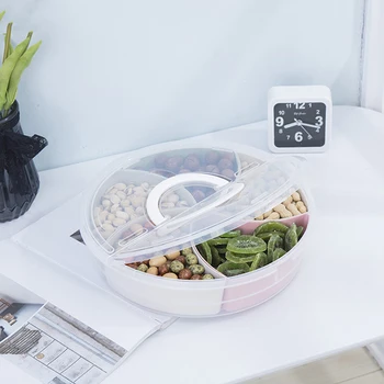 

Plastic Snack Candy Storage Box Decoration Fruit Melon Seed Nut Holder with Lid Christmas Gift Wedding Party