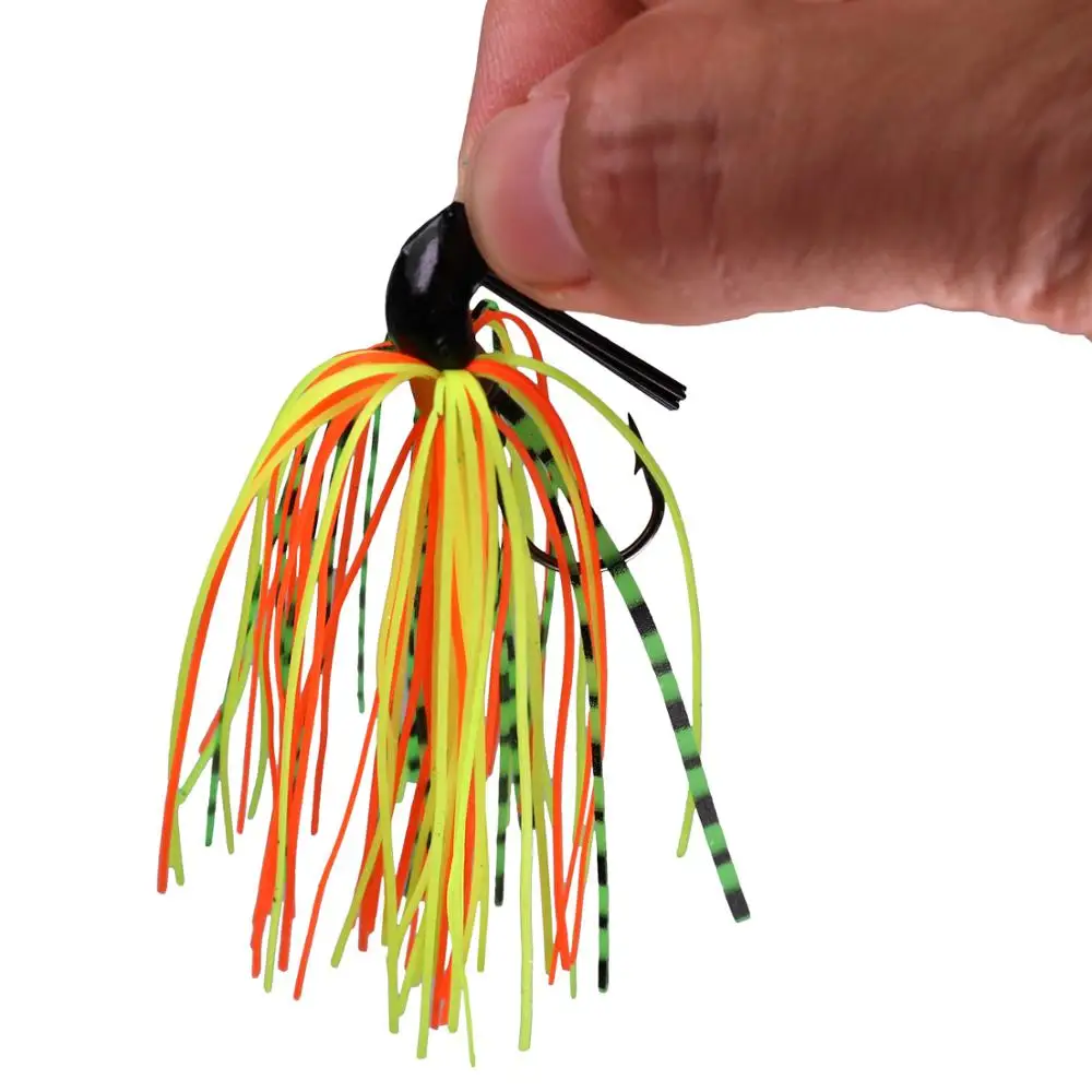 5Pcs Jig Fishing Lures Pesca Artificial Bait Skirt Rubber Fishing Jigs Head Buzz Swim Bass Jig 7g /10g/14g 1/4oz 3/8oz 1/2oz