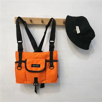 

BD-7095 New Fashion Male and Female Couples Chest Pack Convex Shape Function Wind Tactical Vest Bag Bulletproof Backpack