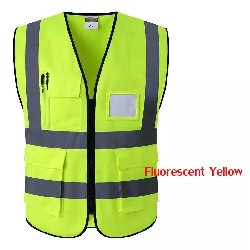 High Visibility Safety Vest Construction Safety Reflective Vest Night Riding Unisex Safety Reflective Vest Safety Workwear respirator for muriatic acid Safety Equipment