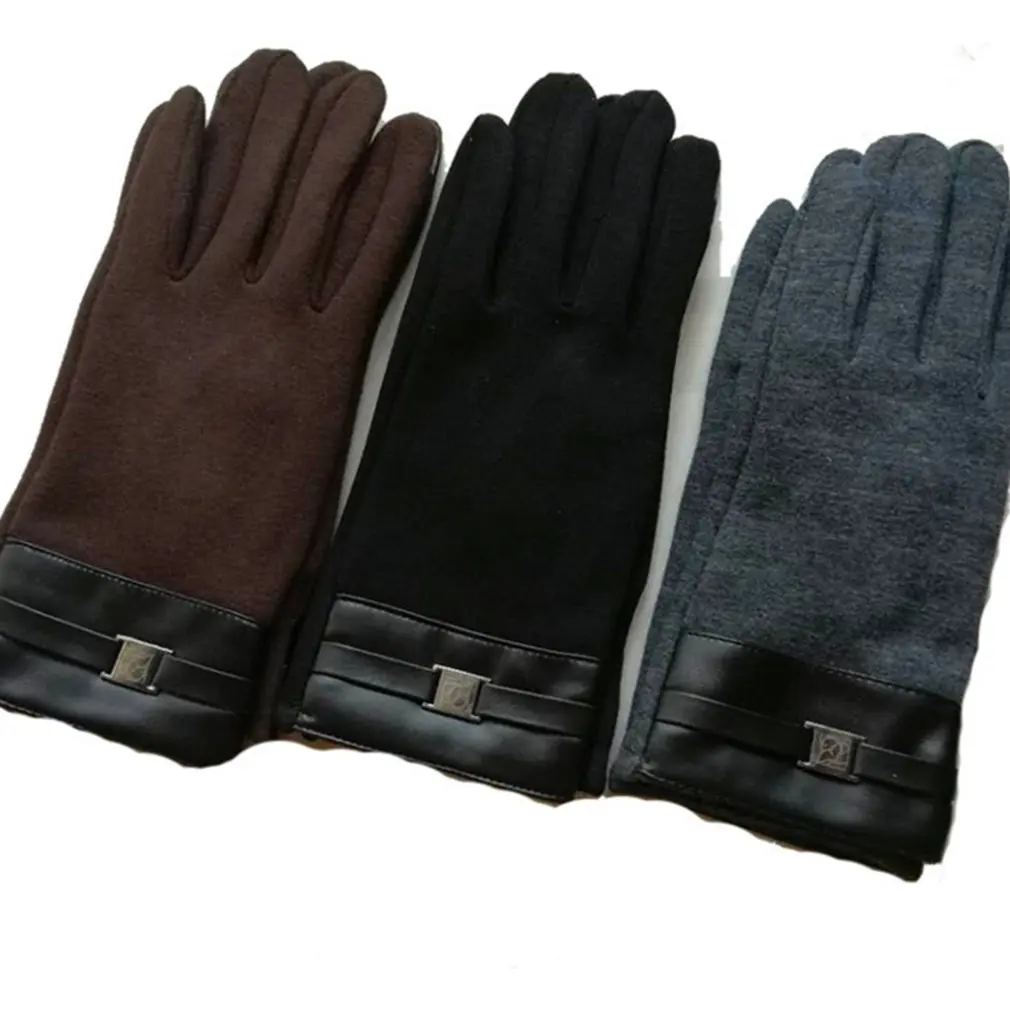 Men Women Winter Touch Screen Windproof Outdoor Sports Anti-slip Cycling Riding Thicken Warm Full Finger Elastic Glove