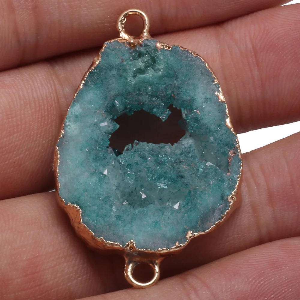 

Natural Round Agatess Pendants Charms Connectors for Jewelry Making DIY Accessories Fit Necklaces