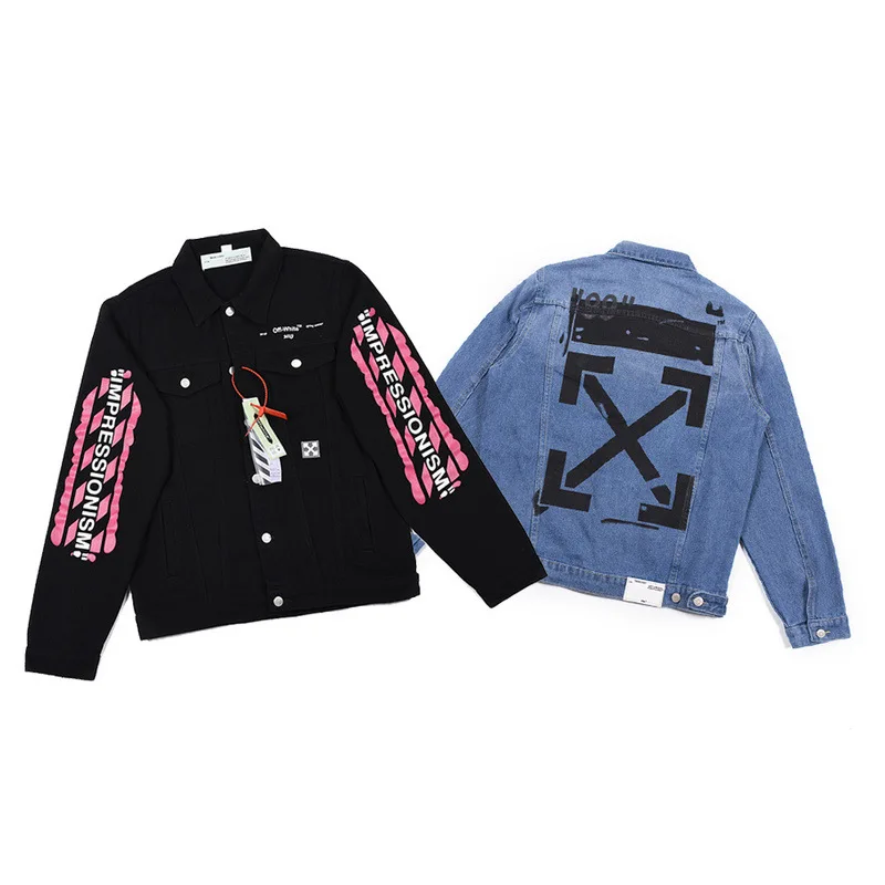 

2019 Spring And Autumn New Style Painting 99 with Numbers Arrowhead Printed Washing Jacket Men Ow Popular Brand Coat Jacket