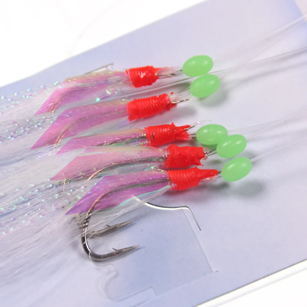Float Squid Rigs Sabiki Rig 12 Packs Glow Soft Squid Skirt Lure s Luminous Octopus ...