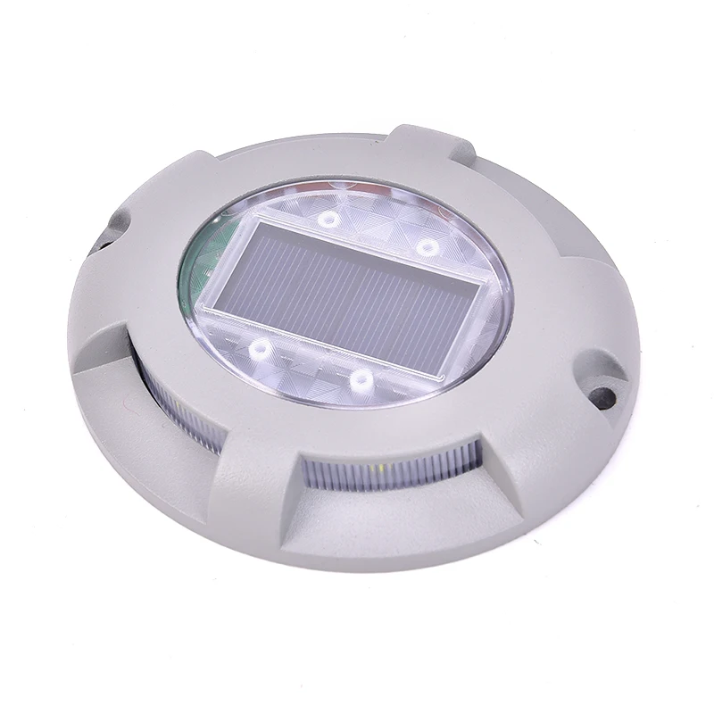 blue light 4LED Солнечный Дорожный светильник-гвоздик, алюминиевый уличный светильник для подъездной дорожки, белый/теплый/синий светильник - Испускаемый цвет: blue light
