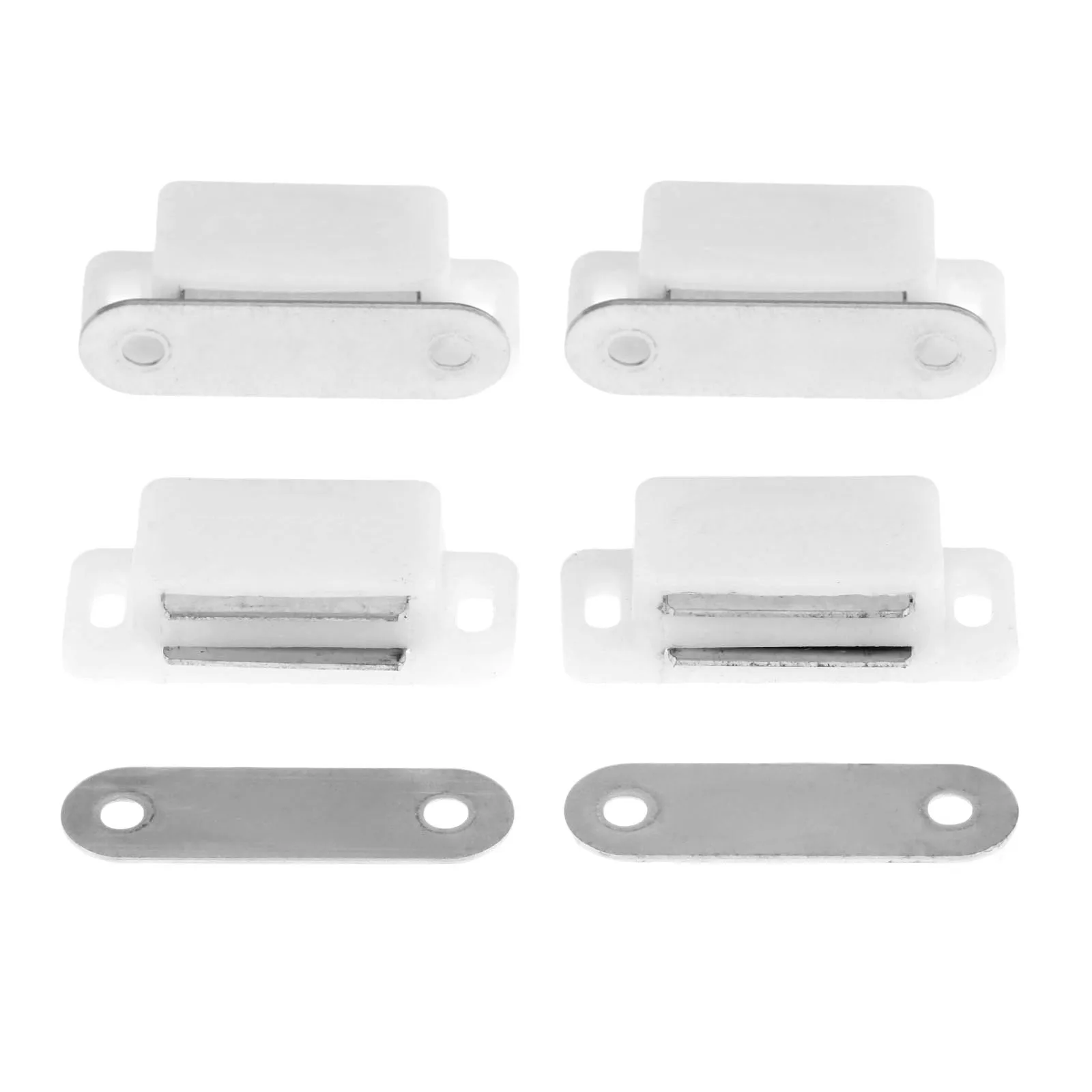 4Pcs Door Cupboard Drawer Magnetic Catch Stop Stoppers Magnetic Cabinet Catches Furniture Hardware with Screws 41*17MM