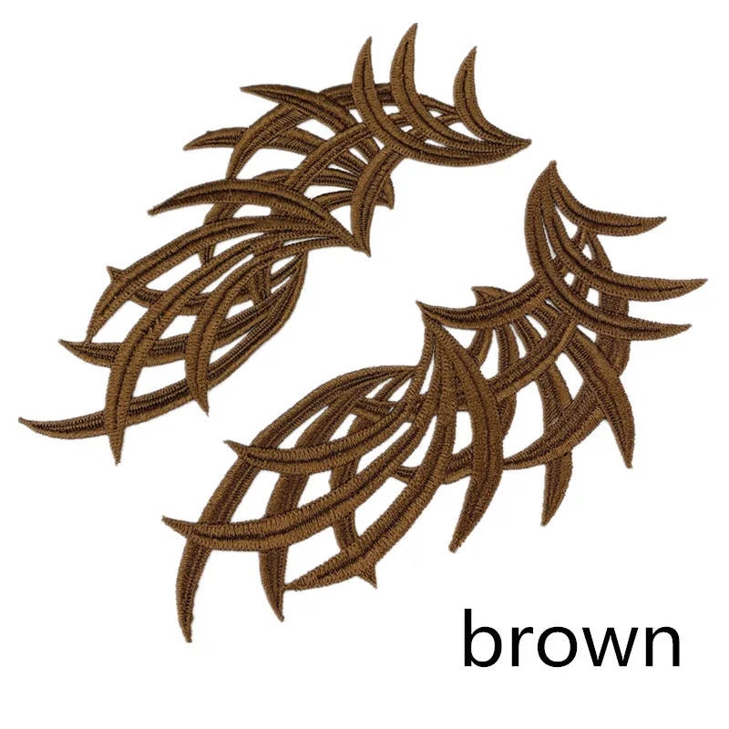 Brown Zsbszc 5 пар зеркальный LP-DA101 белый цветок Цветочная кружевная ткань швейная отделка свадебное платье аппликация, кружевная нашивка/смешанная партия - Цвет: Brown