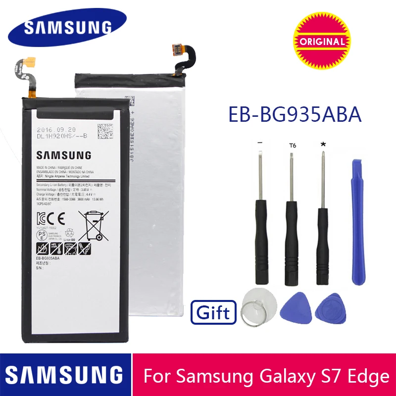 

Original For SAMSUNG Galaxy S7 Edge Battery EB-BG935ABE For Samsung S7 Edge Battery SM-G935A G935F Replacement Batteria 3600mAh
