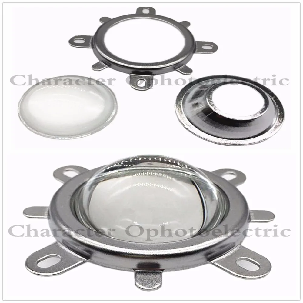 

LED Lens Optical Glass 44mm 60 degree + 50mm Reflector Collimator + Fixed Bracket For 10W 20W 30W 50W 100W COB High Power Chip