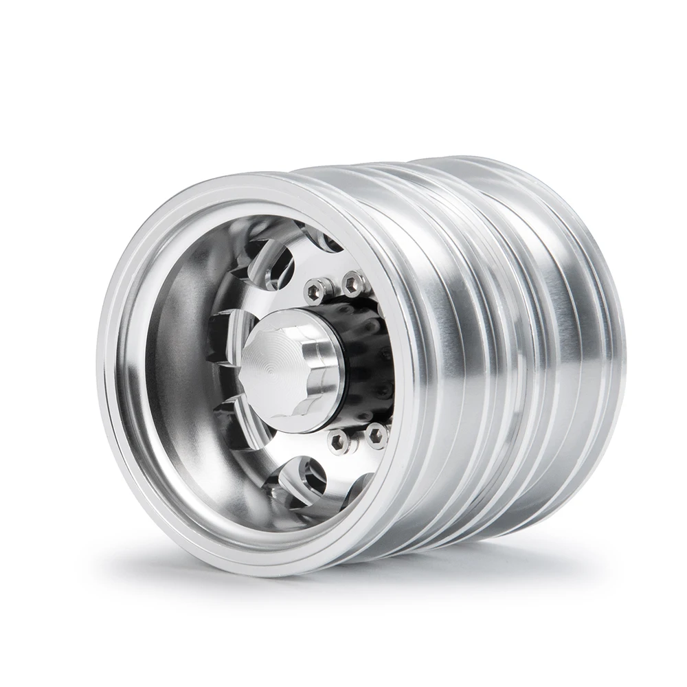 田宫114-拖头-后轮毂-2号-六角款-银色