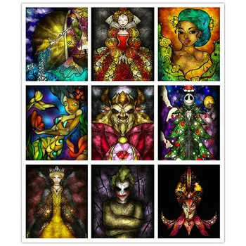 

Full square / round 5d diamond painting cartoon girl fantasy sticker diamond mosaic fairy color icon handmade crafts AG40-49