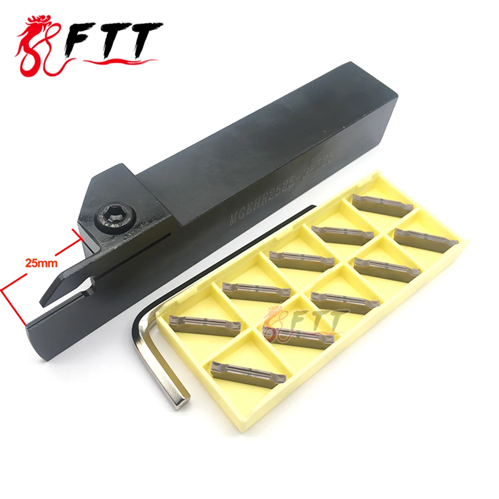 10PCS MGMN300 H YC1125 High quality Carbide Inserts 1PC MGEHR2525-3 L25 Grooving Tool Holder Parting Plate CNC Lathe Set | Инструменты