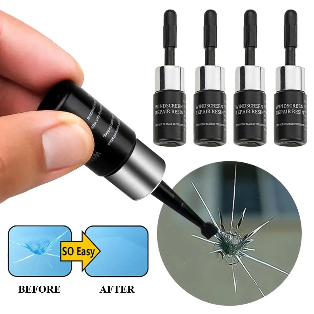 

4pcs Car Windshield Repair Tool DIY Car Window Repair Tools Window Glass Curing Glue Auto Glass Scratch Crack Restore Kit
