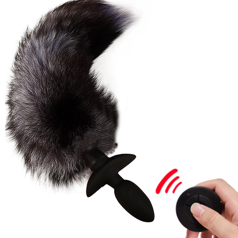 Smart Wireless Remote Control Sexy Fox Tail Swing Anal Plug Vibrator Erotic Toys Silicone Butt Cosplay for Gay Female Women |