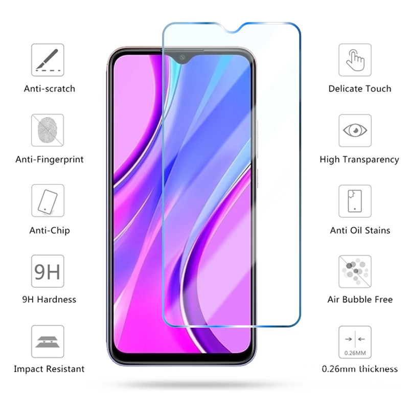 phone glass protector 4in1 Full Protection Glass For Redmi Note 9 10 Pro Max 9S 10S Camera Screen Protector For Xiaomi Redmi Note 5 6 7 8 9T 9A 9C phone screen guard