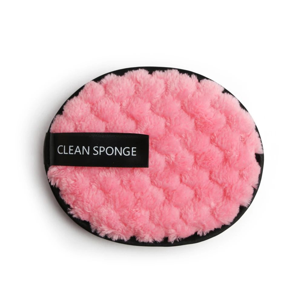 Lazy Cosmetic Puff двухсторонняя Мочалка для лица моющийся спонж снятия пуф макияжа |