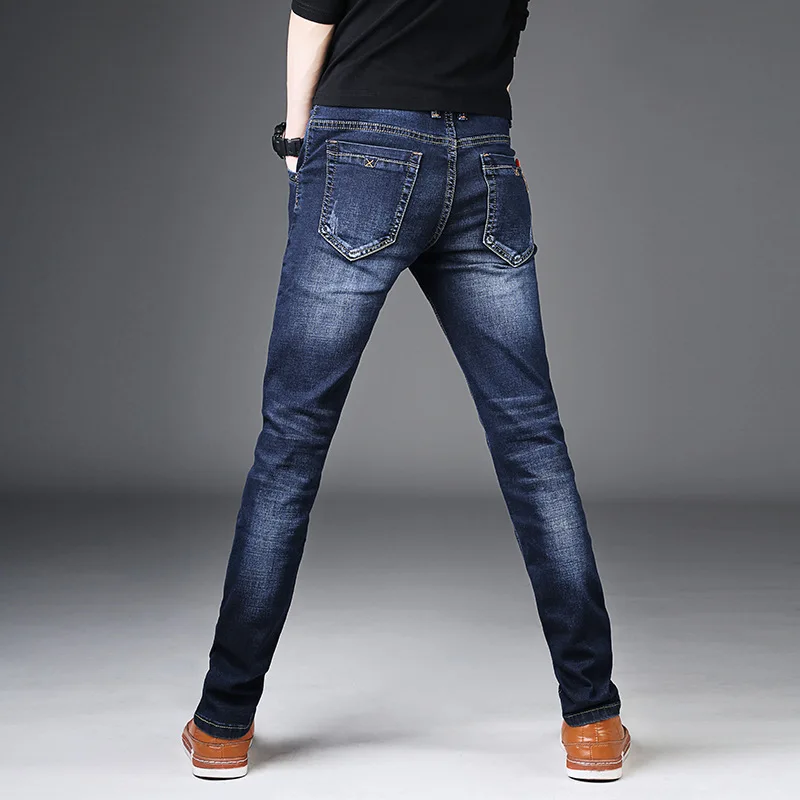 regular fit jeans Men Jeans Comfortable Men Slim Jeans Cotton Pants Large Size 27-36 Fashion high-quality Elastic Men Jeans New light blue jeans men