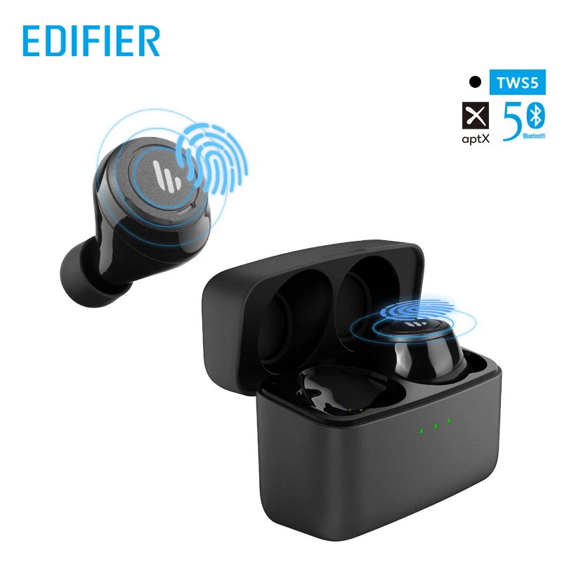 

EDIFIER TWS5 Bluetooth V5.0 TWS Earbud A-ptx Audio Decoding IPX5 Waterproof Touch Control up to 32hrs Playtime Wireless Earphone