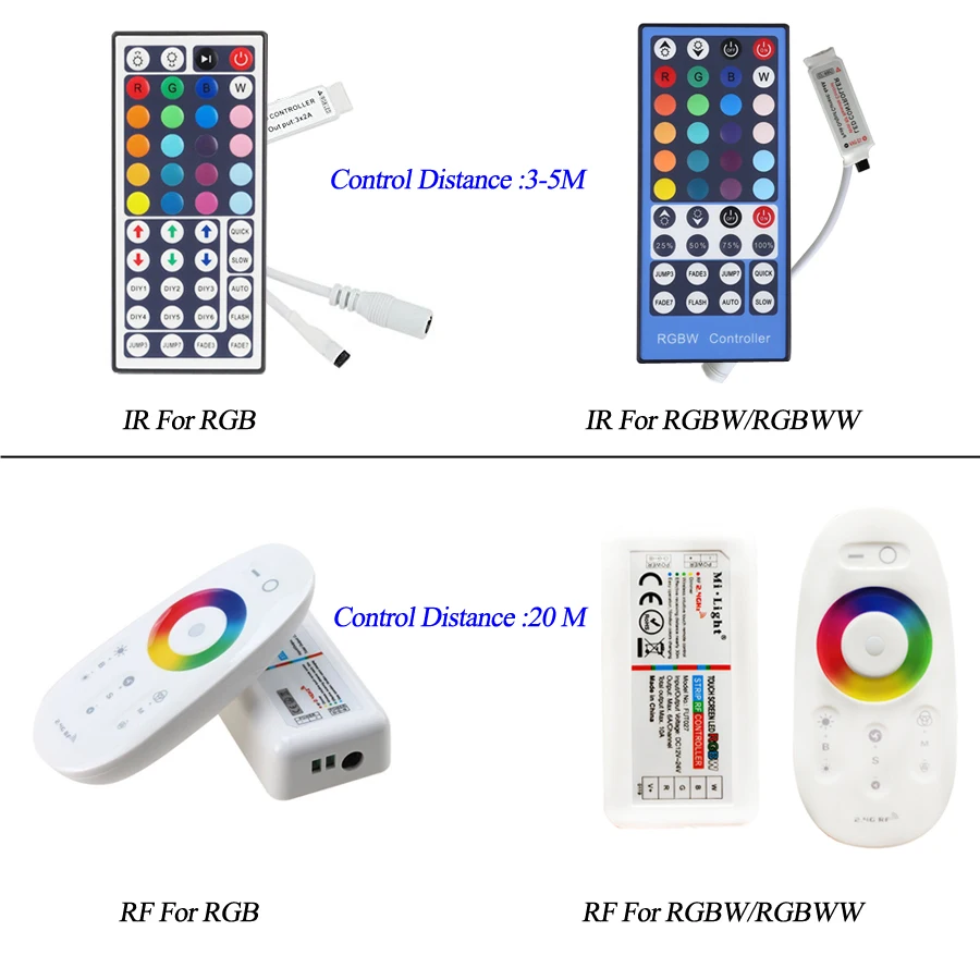 5 м 10 м 15 м RGBW комплект светодиодной ленты DC12V Светодиодная лента 5050 60 Светодиодный/м с RGBWW 2,4 г инфракрасный светодиодный контроллер 12 в блок питания 5050 Светодиодная лента RGB