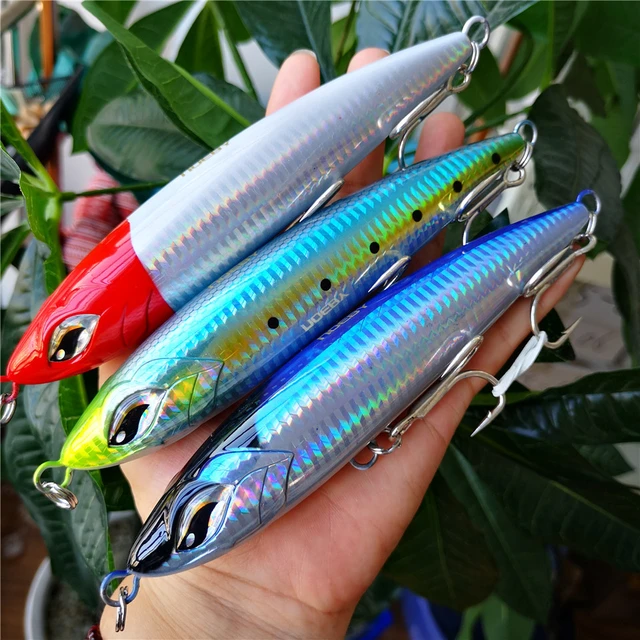 Noeby 3pcs/lot sea fishing lure stickbait NBL9494 pencil lure top water  160mm 58g GT popper