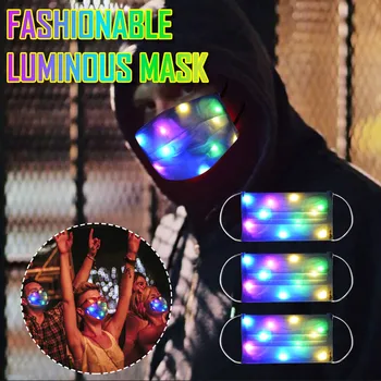 

Led Rave Mask Cool Luminous Color Luminous Mask Nightclub Party Bar Bungee Mask Music Party Christmas Light Up Mask Flashing
