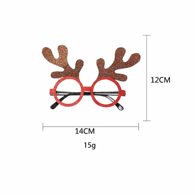 New Year Glasses Gifts Merry Christmas Eve Decorations Party For Home Ornaments Decor Xmas Tree Santa Claus Deer Snowman