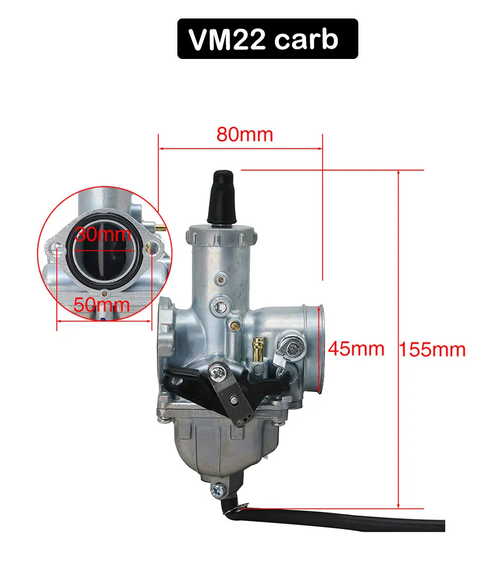 Sclmotos-Mikuni VM серии VM16 19 мм VM22 26 мм VM26 30 мм VM28 32 мм Карбюратор Carb для 110cc-250cc велосипед для езды по бездорожью, CRF KLX ATV Quad