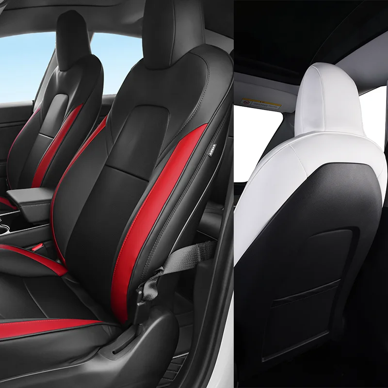 For Tesla 2019 2020 2021 Year Model 3 Y Four Seasons Waterproof  Dirt-resistant Interior Auto Accessories Black Red Seat Covers - Custom Fit Seat  Cover - AliExpress